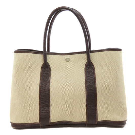 Hermès Garden Party, Beige, Canvas, tote