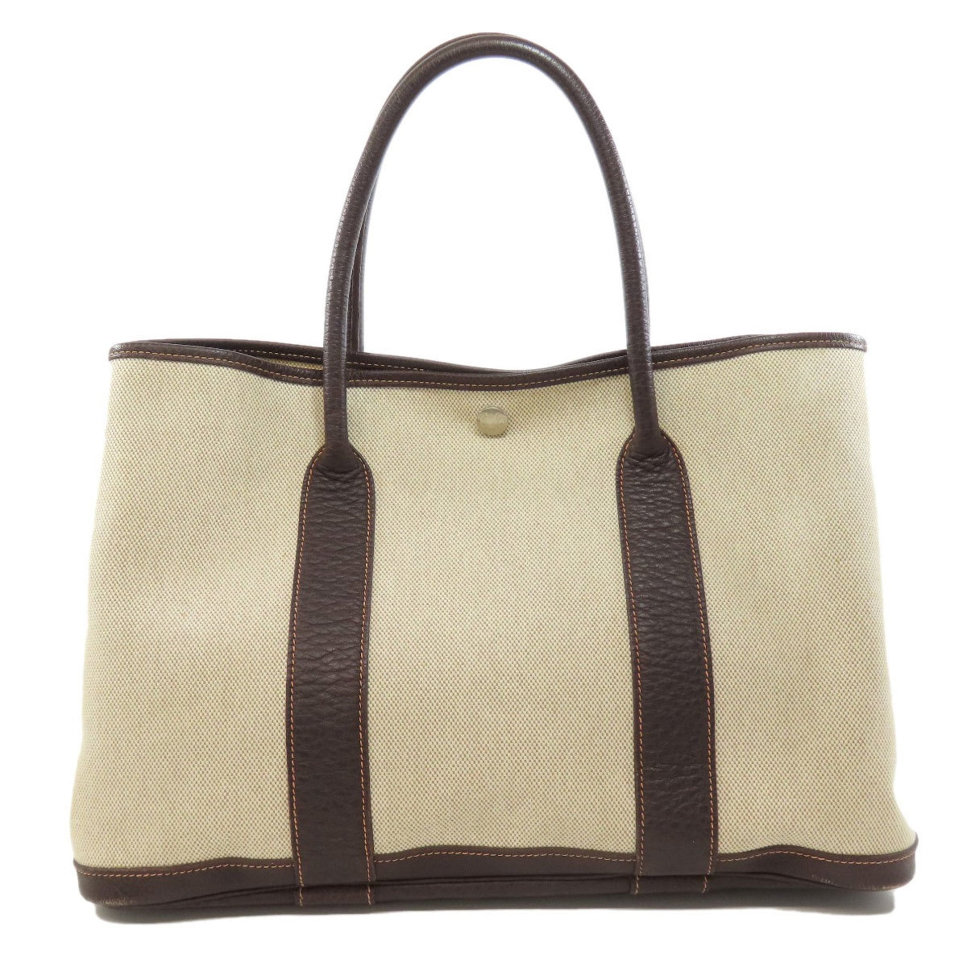 Hermès Garden Party, Beige, Canvas, tote