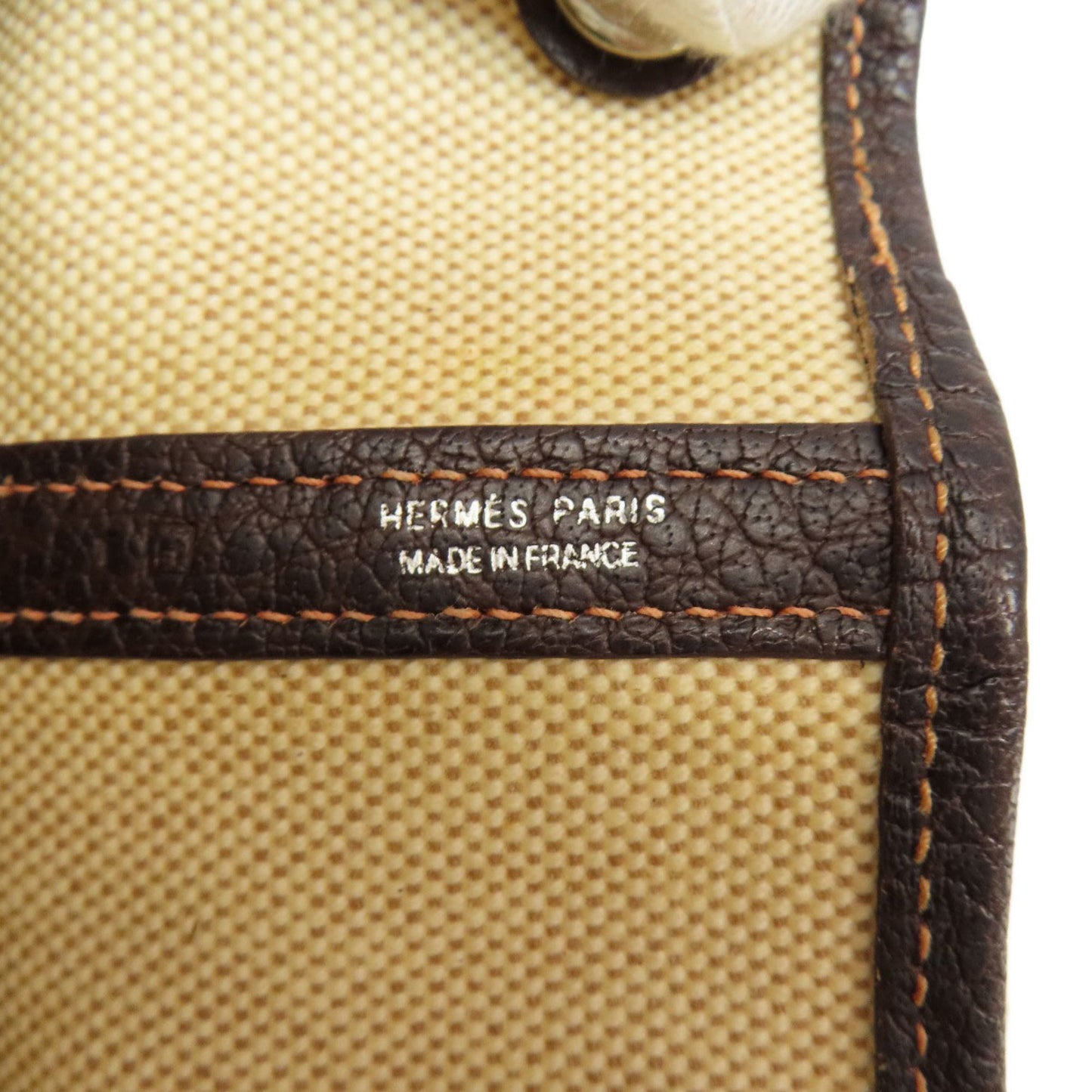 Hermès Garden Party, Beige, Canvas, tote