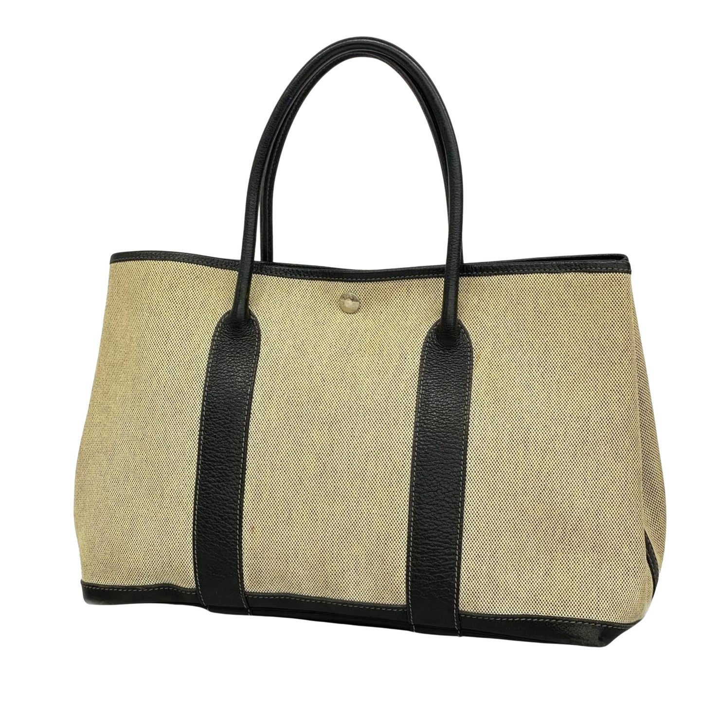 Hermès Garden Party, Beige, Canvas, tote