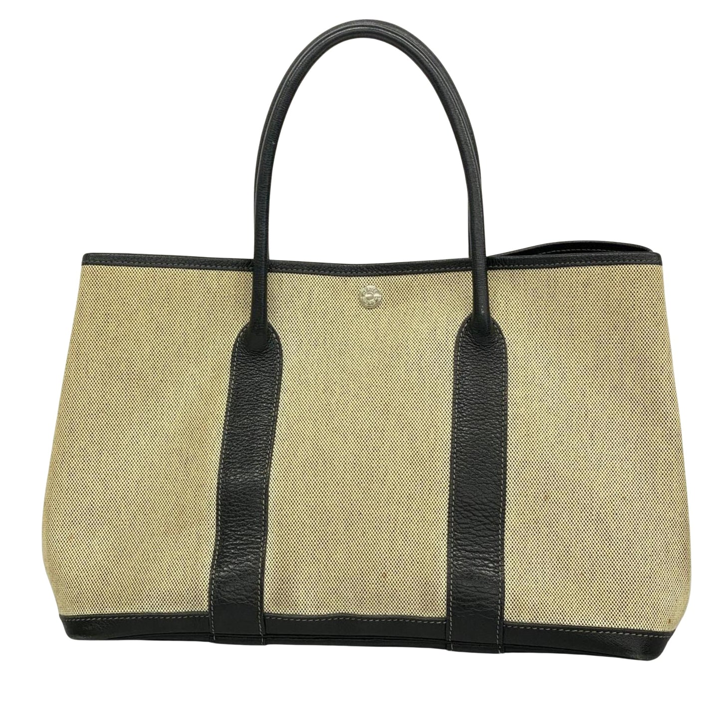 Hermès Garden Party, Beige, Canvas, tote