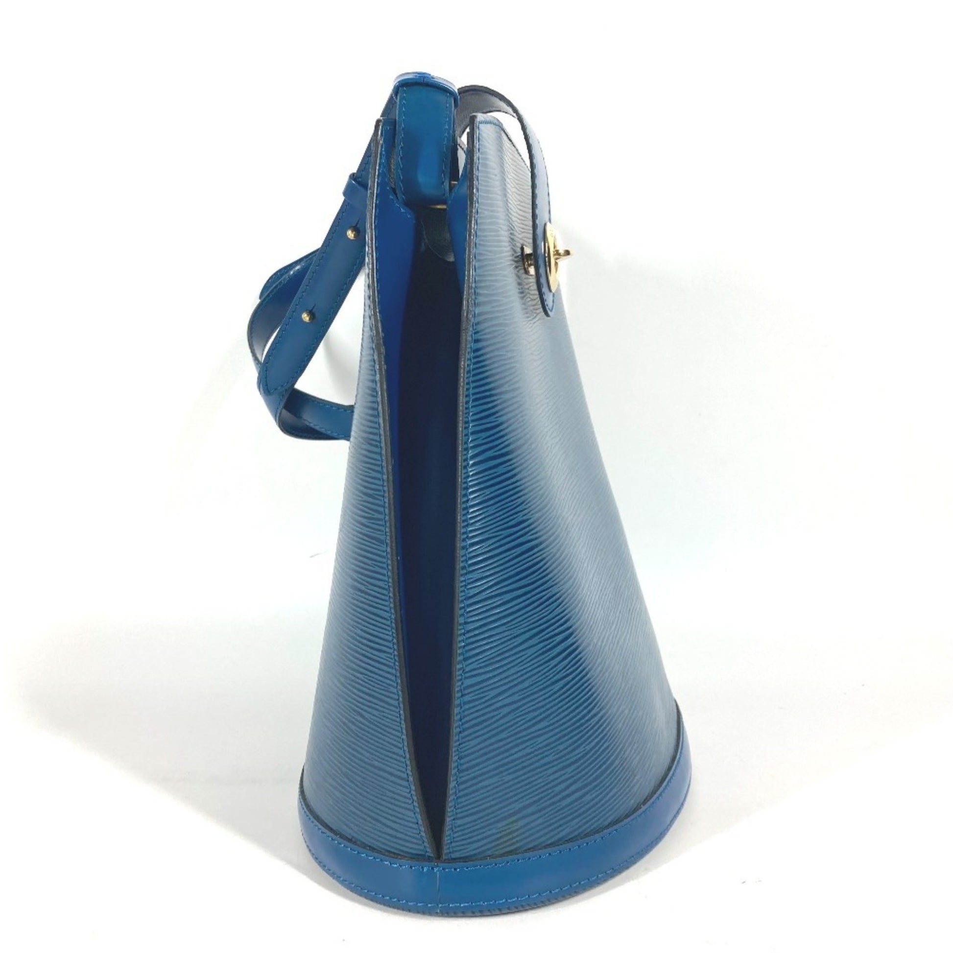 Louis Vuitton Cluny, Blue, Leather, shoulder