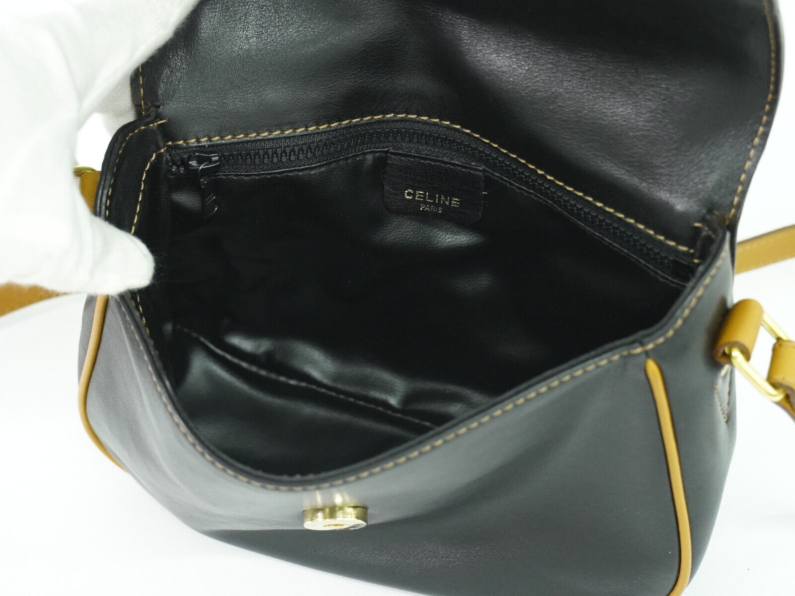 Céline shoulder bag, Black, Leather, shoulder