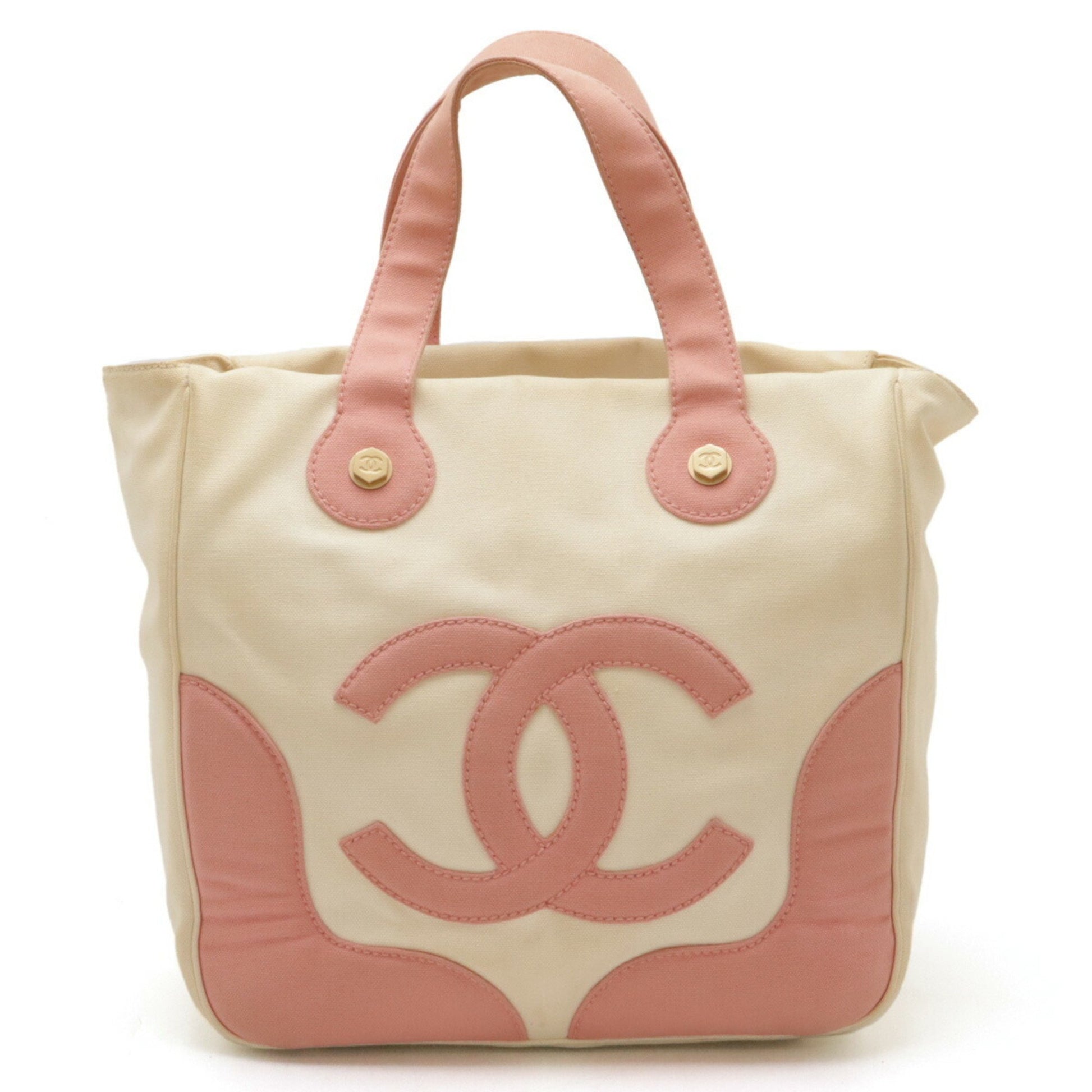 Chanel Marshmallow, Beige, Canvas, tote