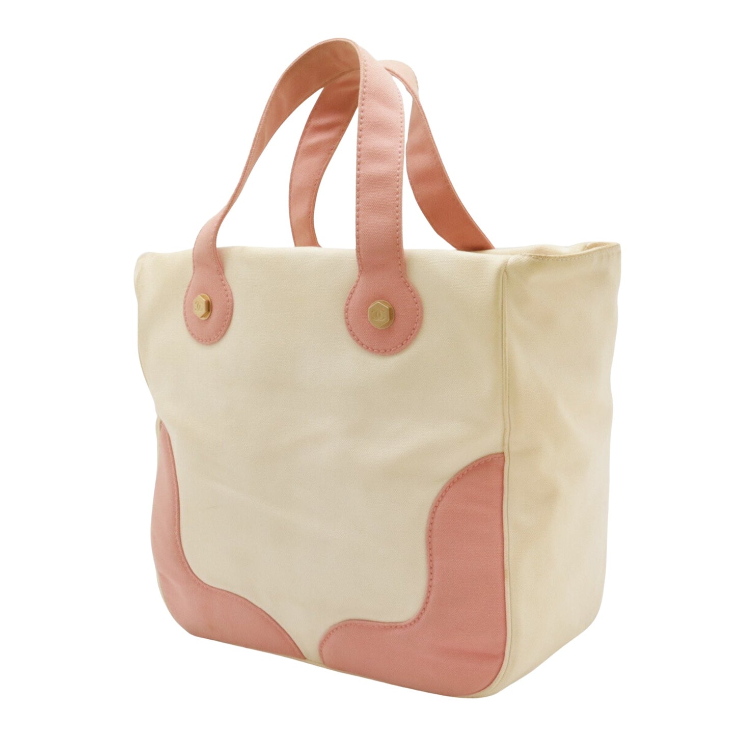 Chanel Marshmallow, Beige, Canvas, tote