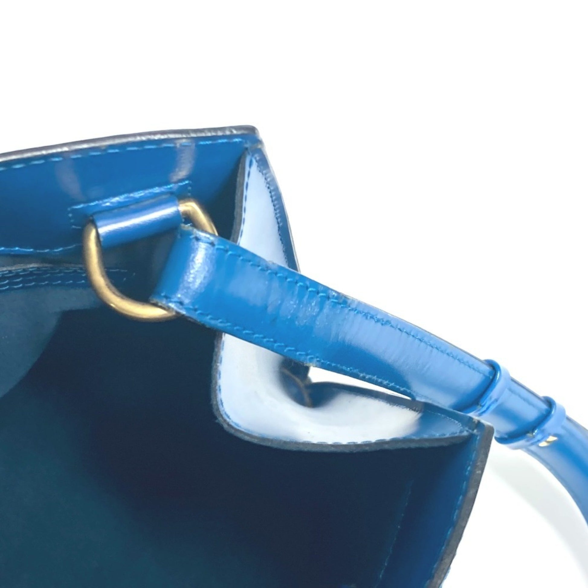 Louis Vuitton Cluny, Blue, Leather, shoulder