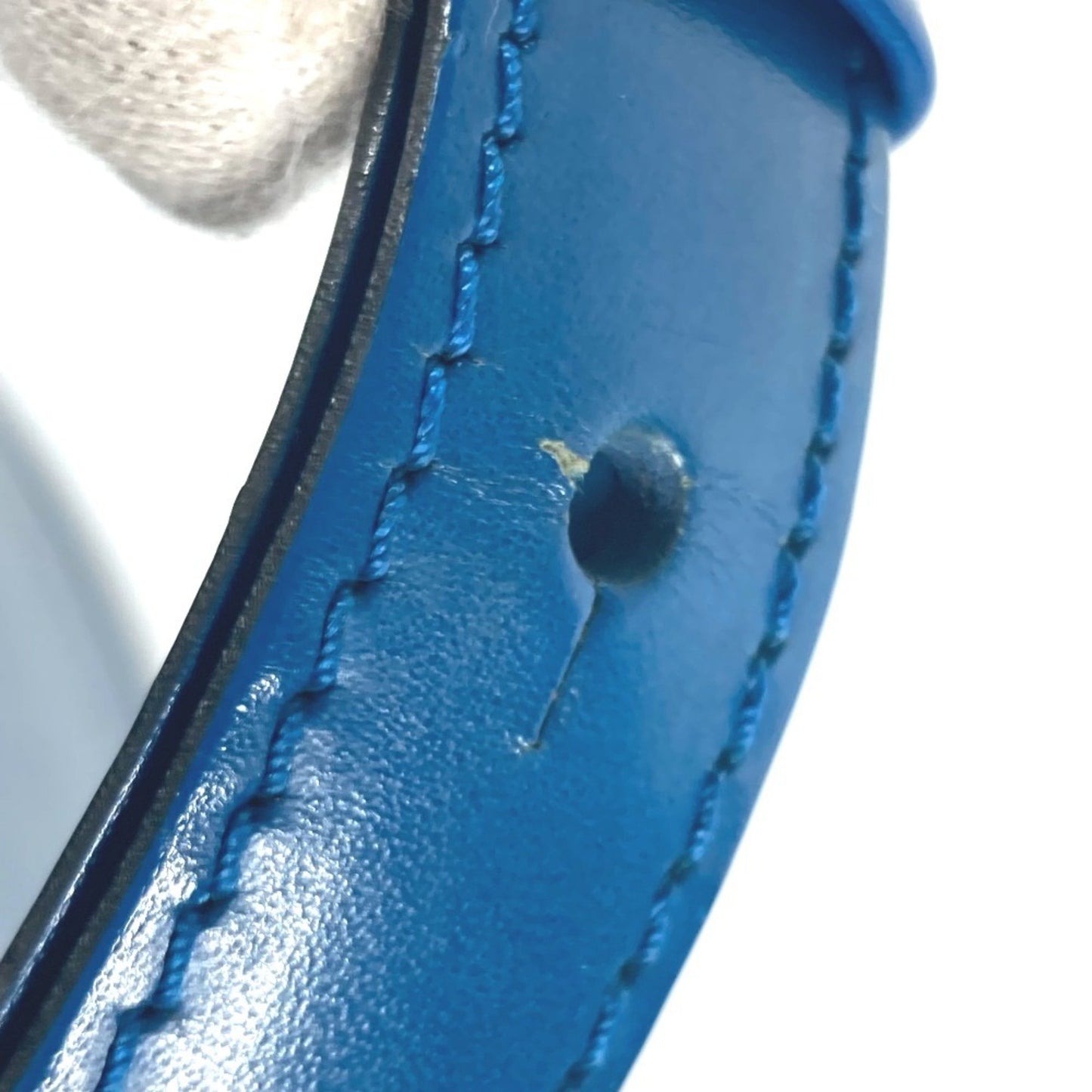 Louis Vuitton Cluny, Blue, Leather, shoulder