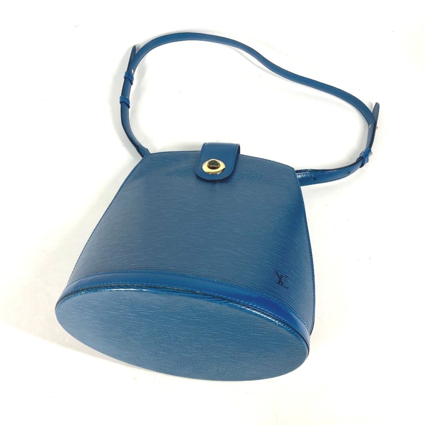 Louis Vuitton Cluny, Blue, Leather, shoulder