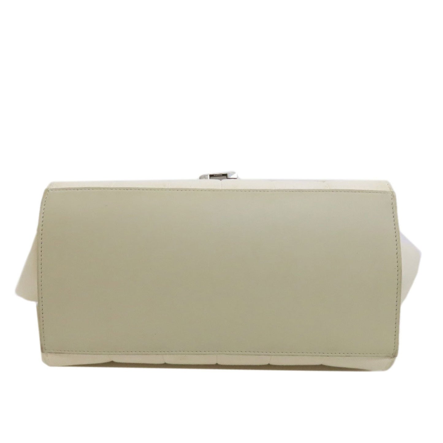 Céline Trapèze, White, Canvas, handbag