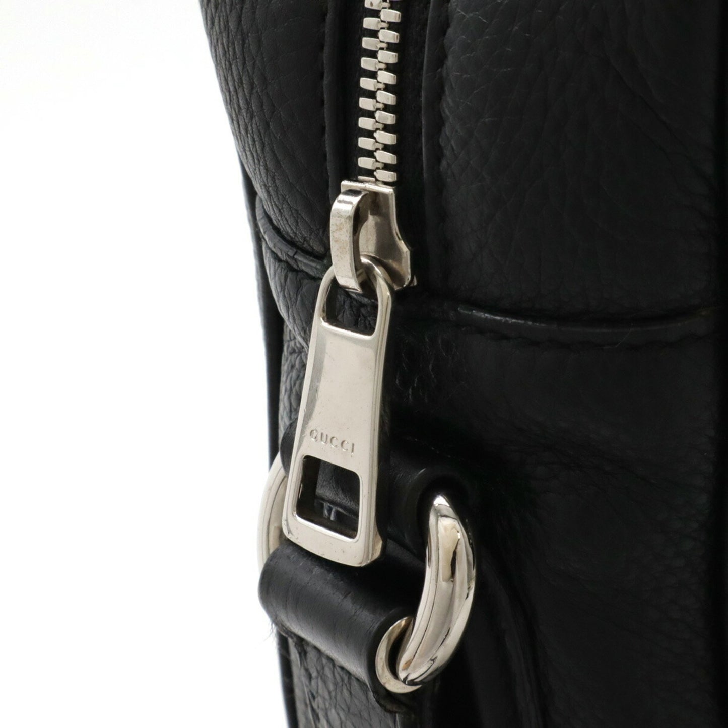 Gucci Interlocking G, Black, Leather, shoulder