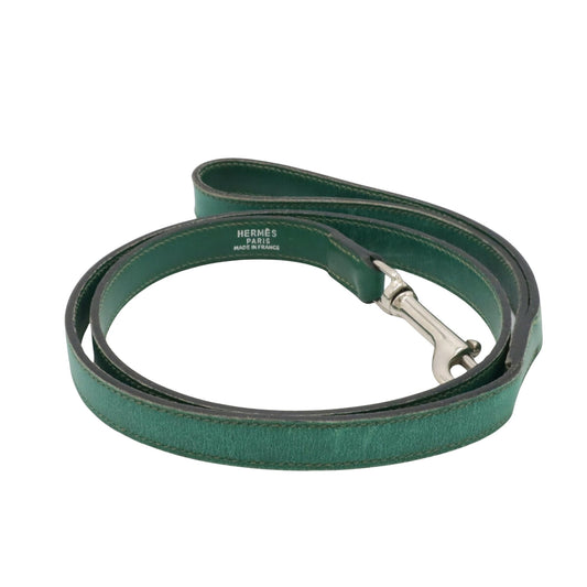 Hermès --, Green, Leather, belt