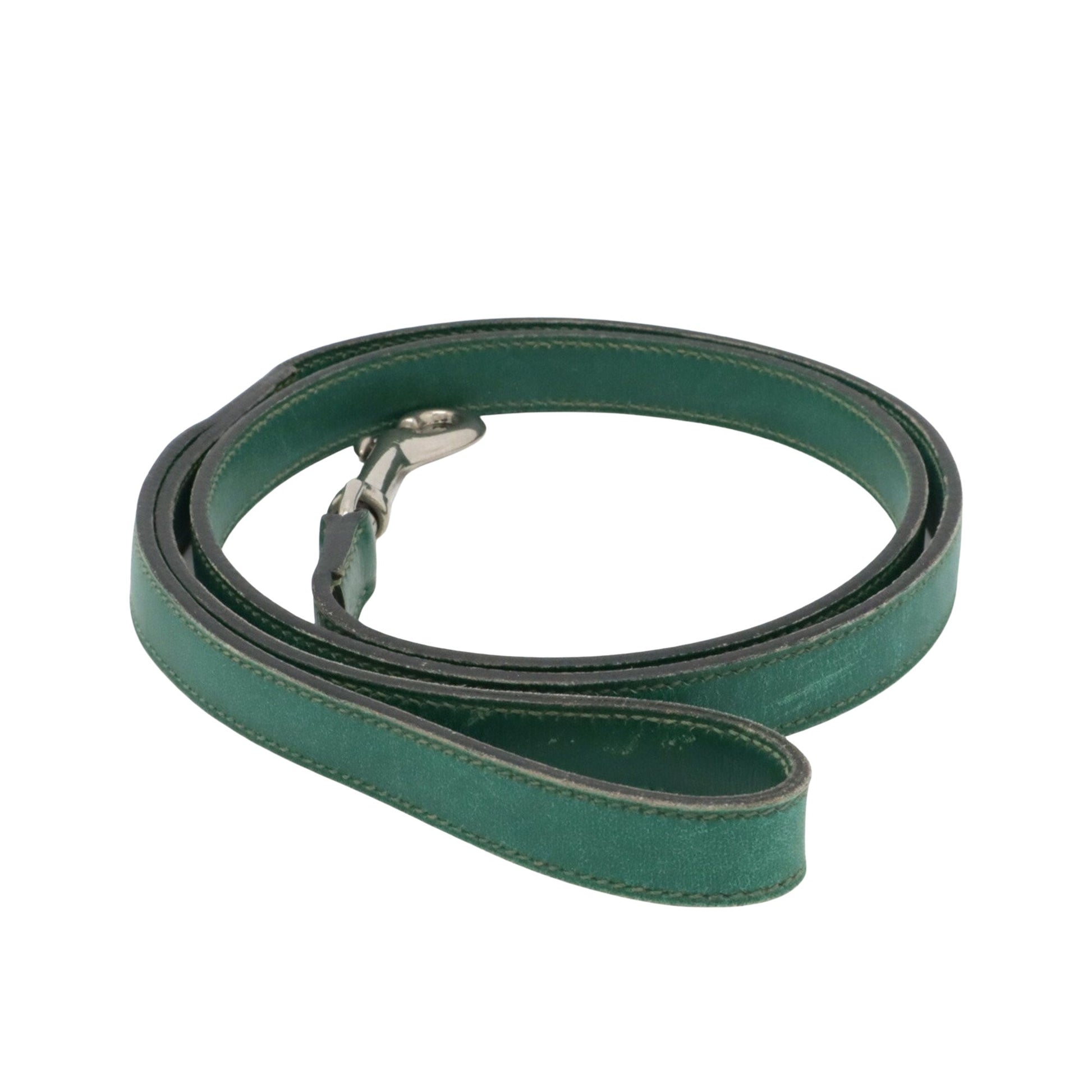 Hermès --, Green, Leather, belt