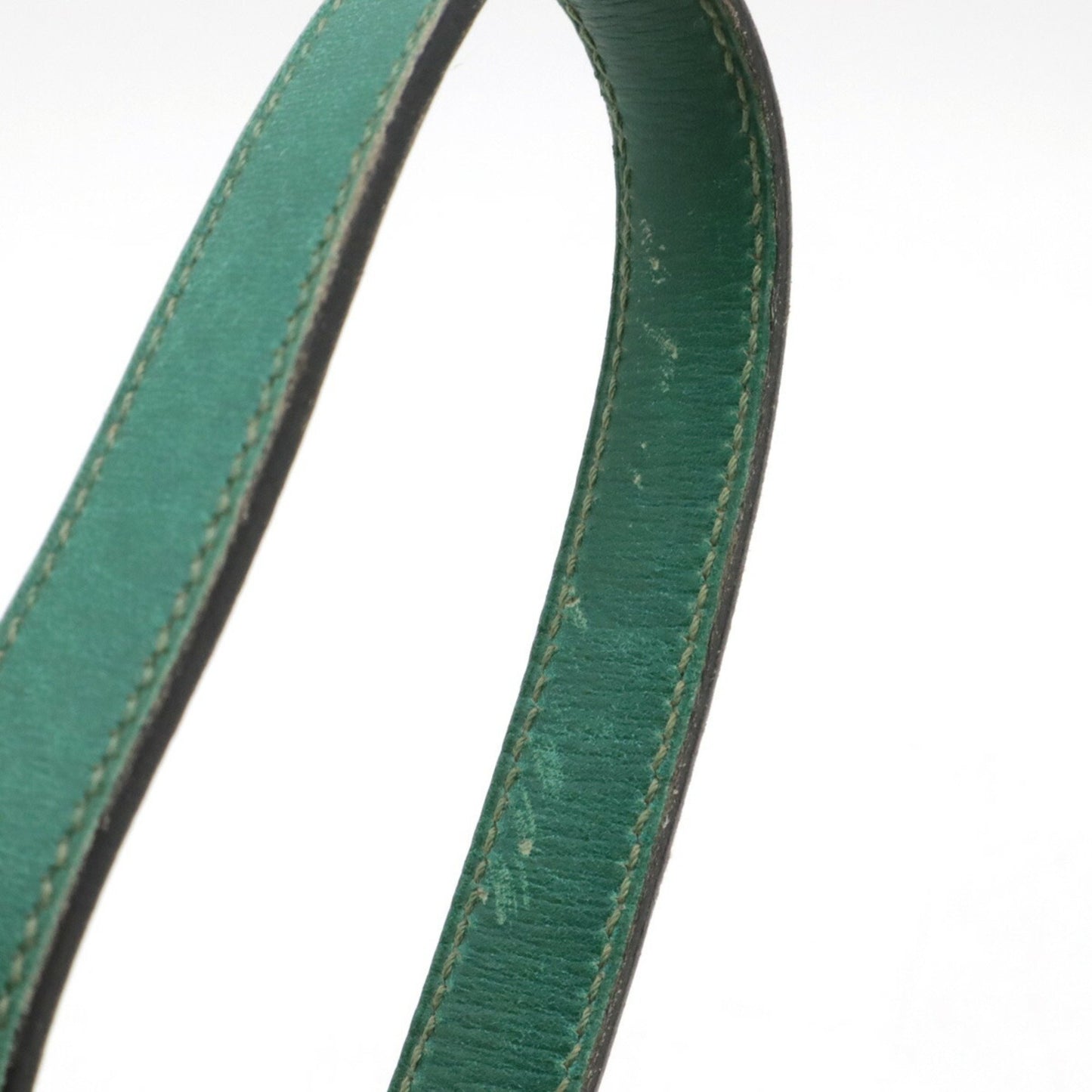 Hermès --, Green, Leather, belt