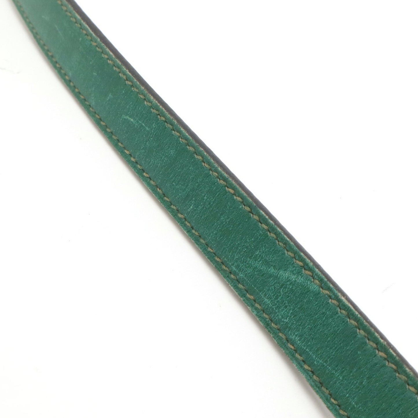 Hermès --, Green, Leather, belt