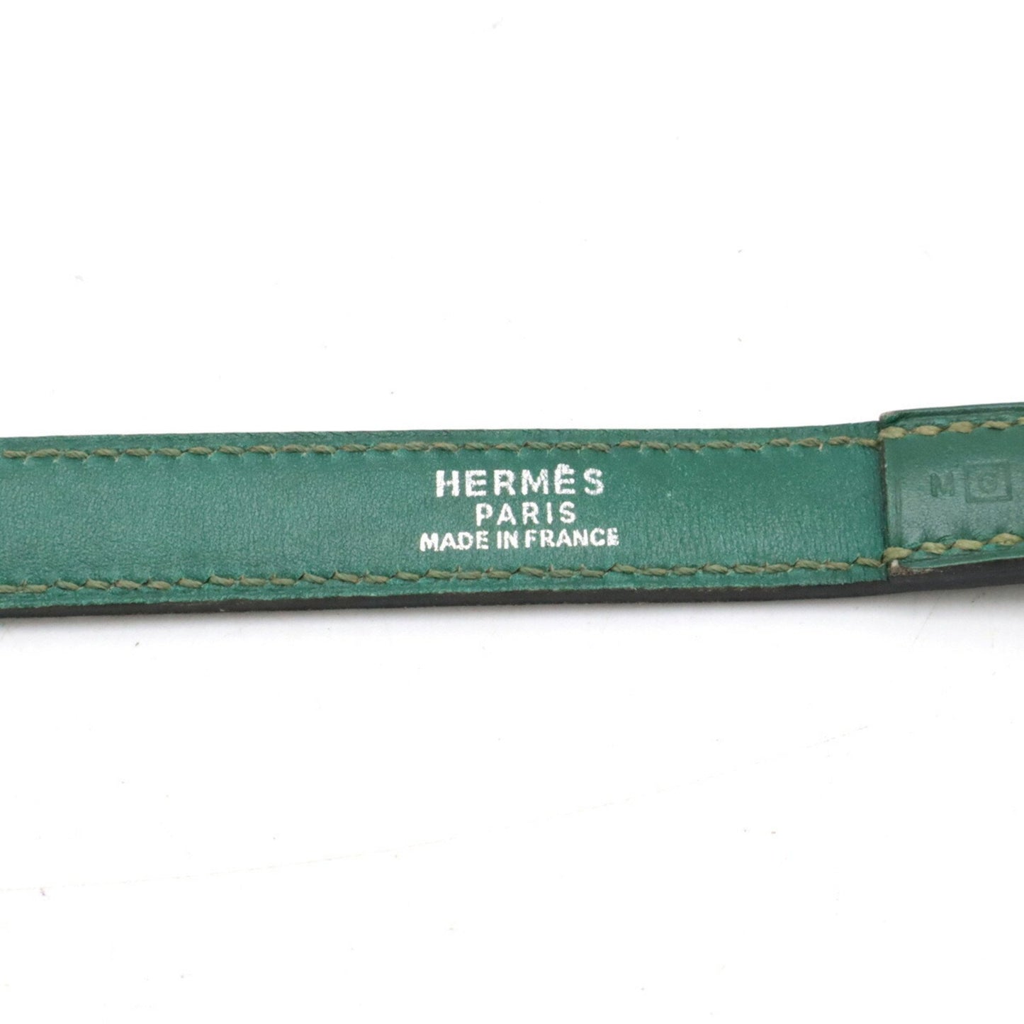 Hermès --, Green, Leather, belt