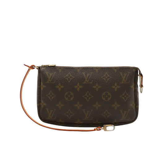 Louis Vuitton Pochette accessoires, Brown, Canvas, clutch