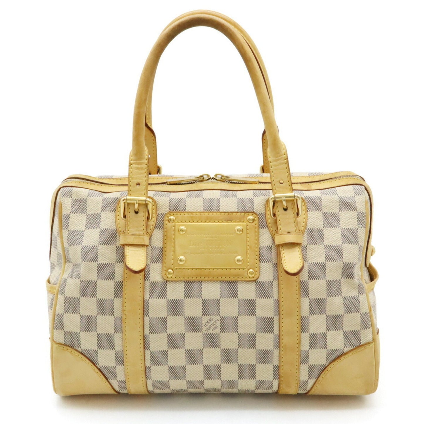 Louis Vuitton Berkeley, White, Canvas, handbag