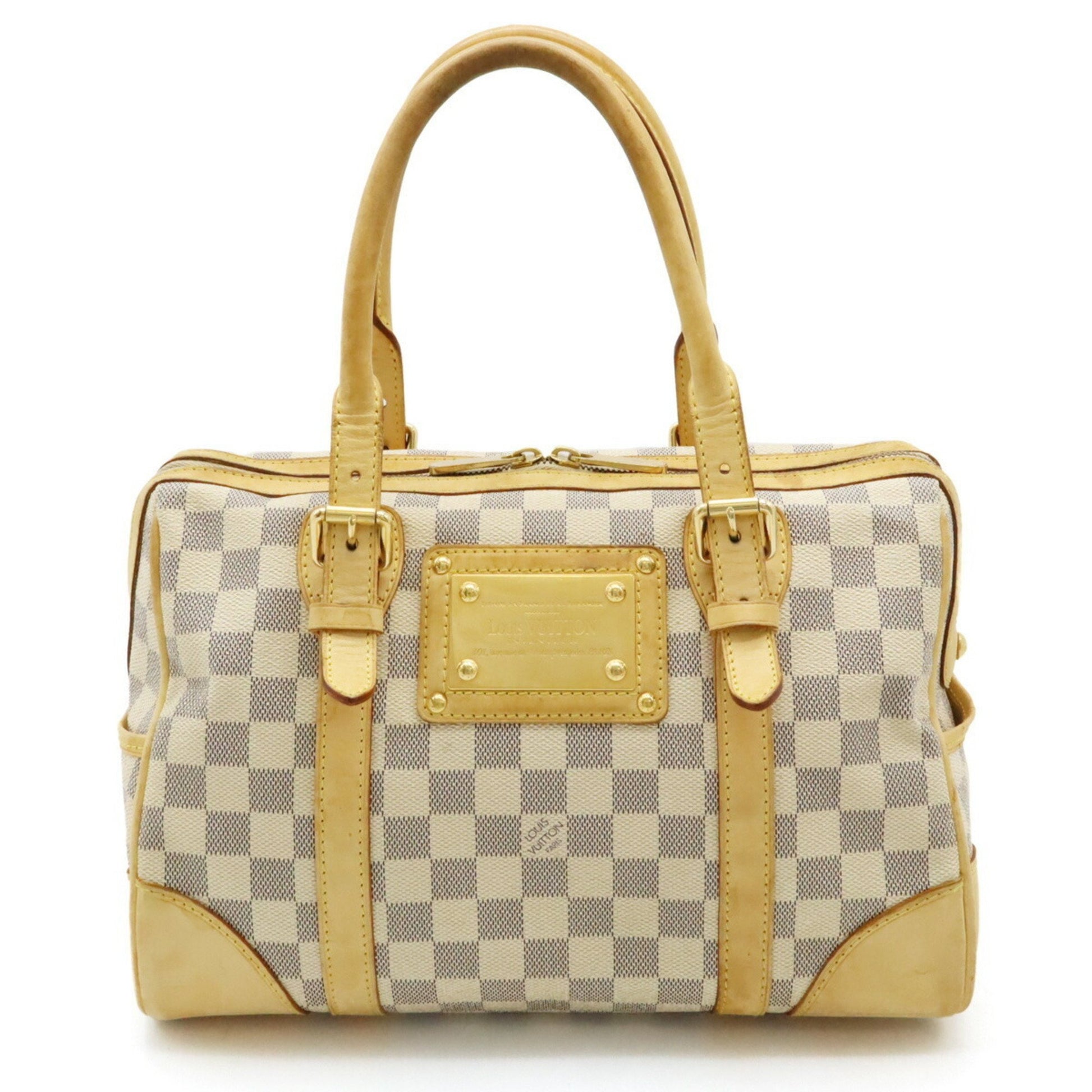 Louis Vuitton Berkeley, White, Canvas, handbag