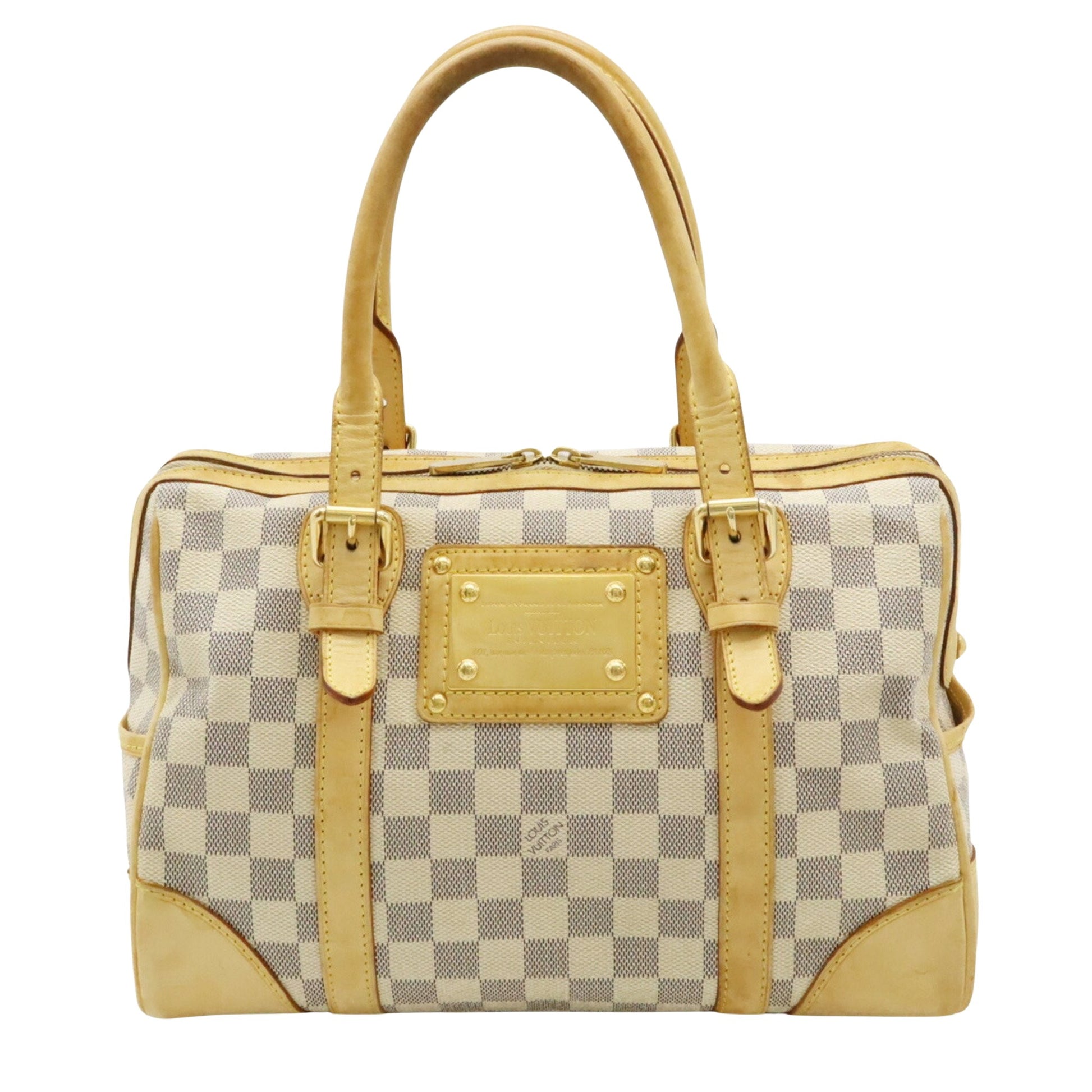 Louis Vuitton Berkeley, White, Canvas, handbag