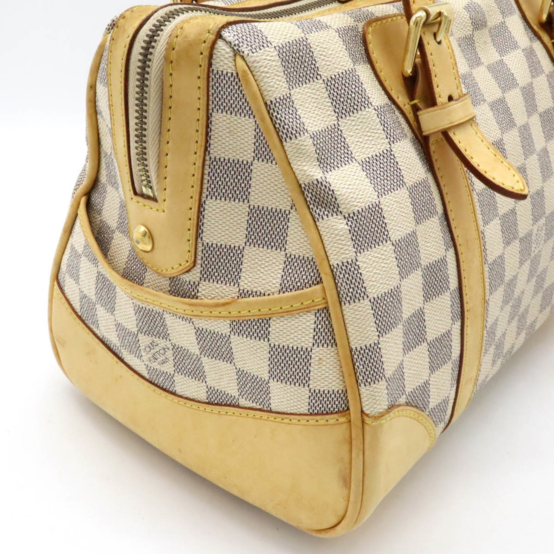 Louis Vuitton Berkeley, White, Canvas, handbag