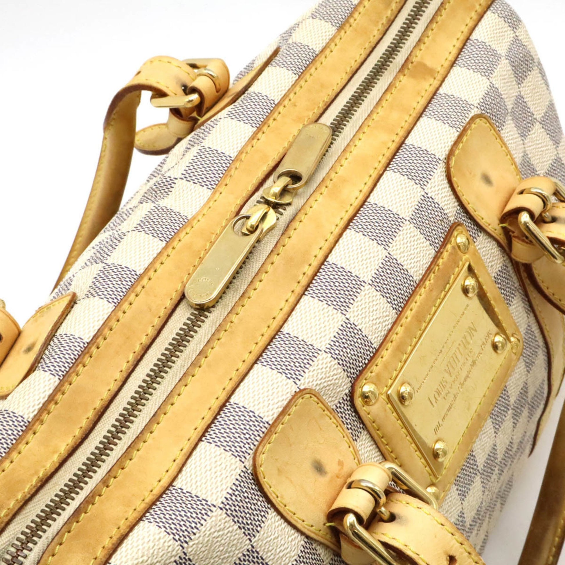 Louis Vuitton Berkeley, White, Canvas, handbag