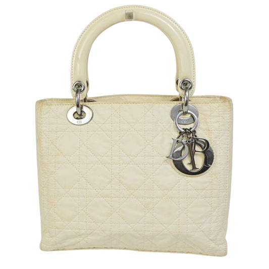 Dior Lady Dior, Ecru, Canvas, handbag