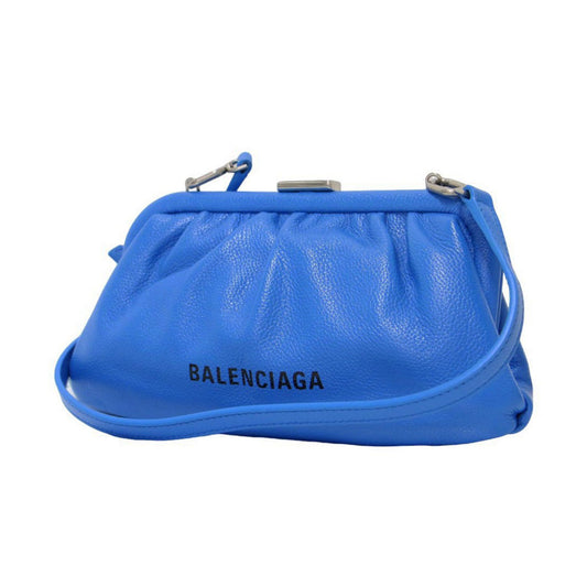 Balenciaga, Blue, Leather, clutch