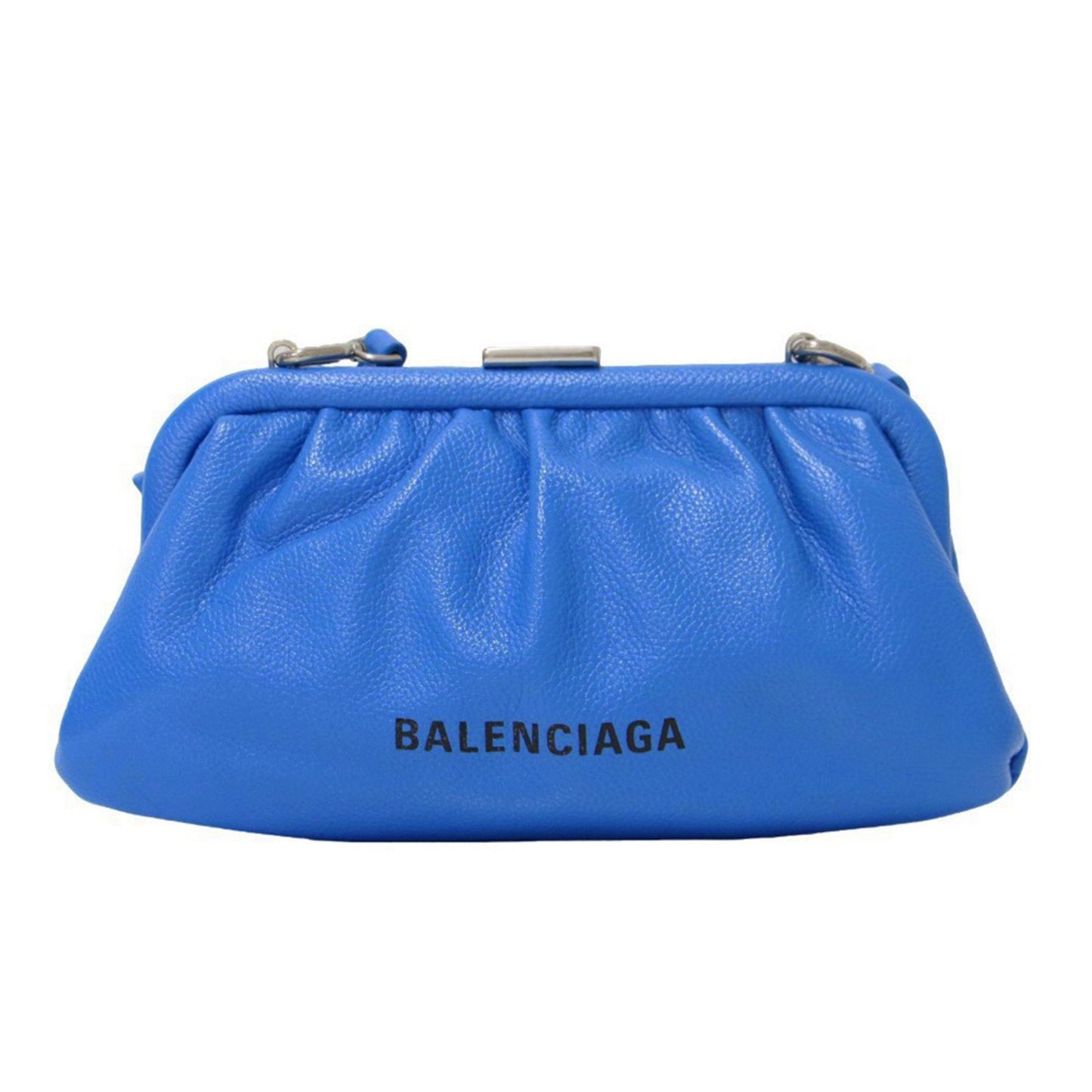 Balenciaga, Blue, Leather, clutch