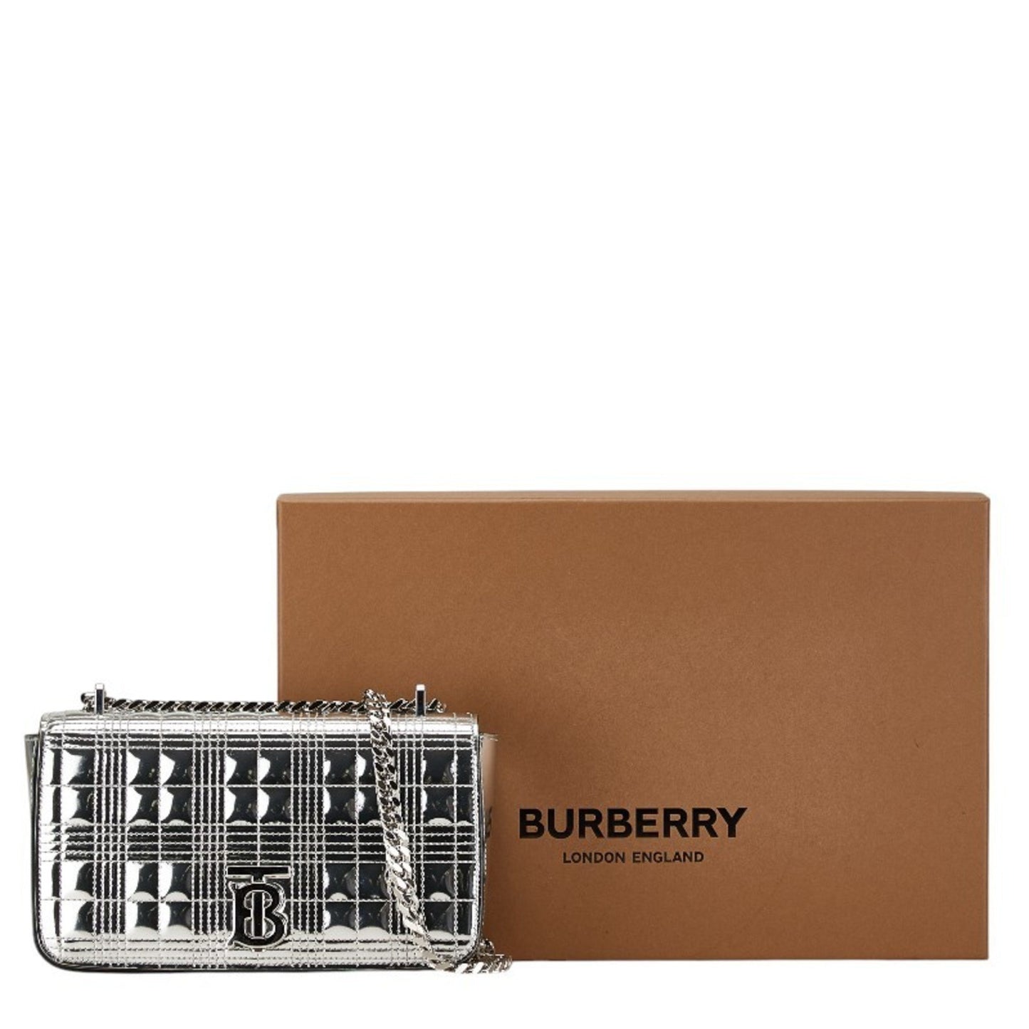 Burberry Lola, Silver, Leather, shopper