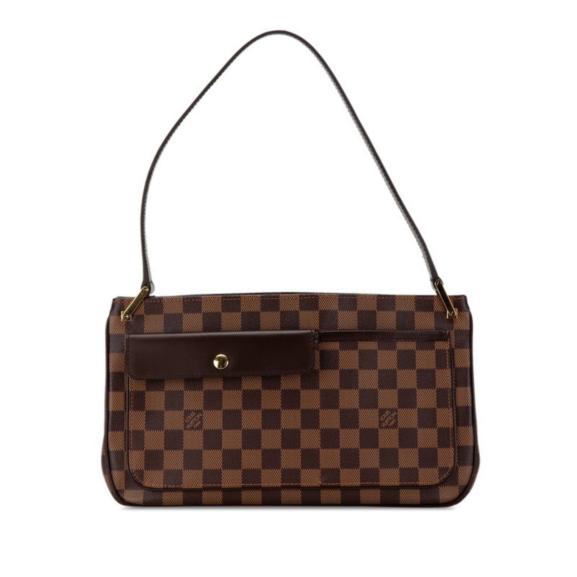 Louis Vuitton Aubagne, Brown, Canvas, shoulder