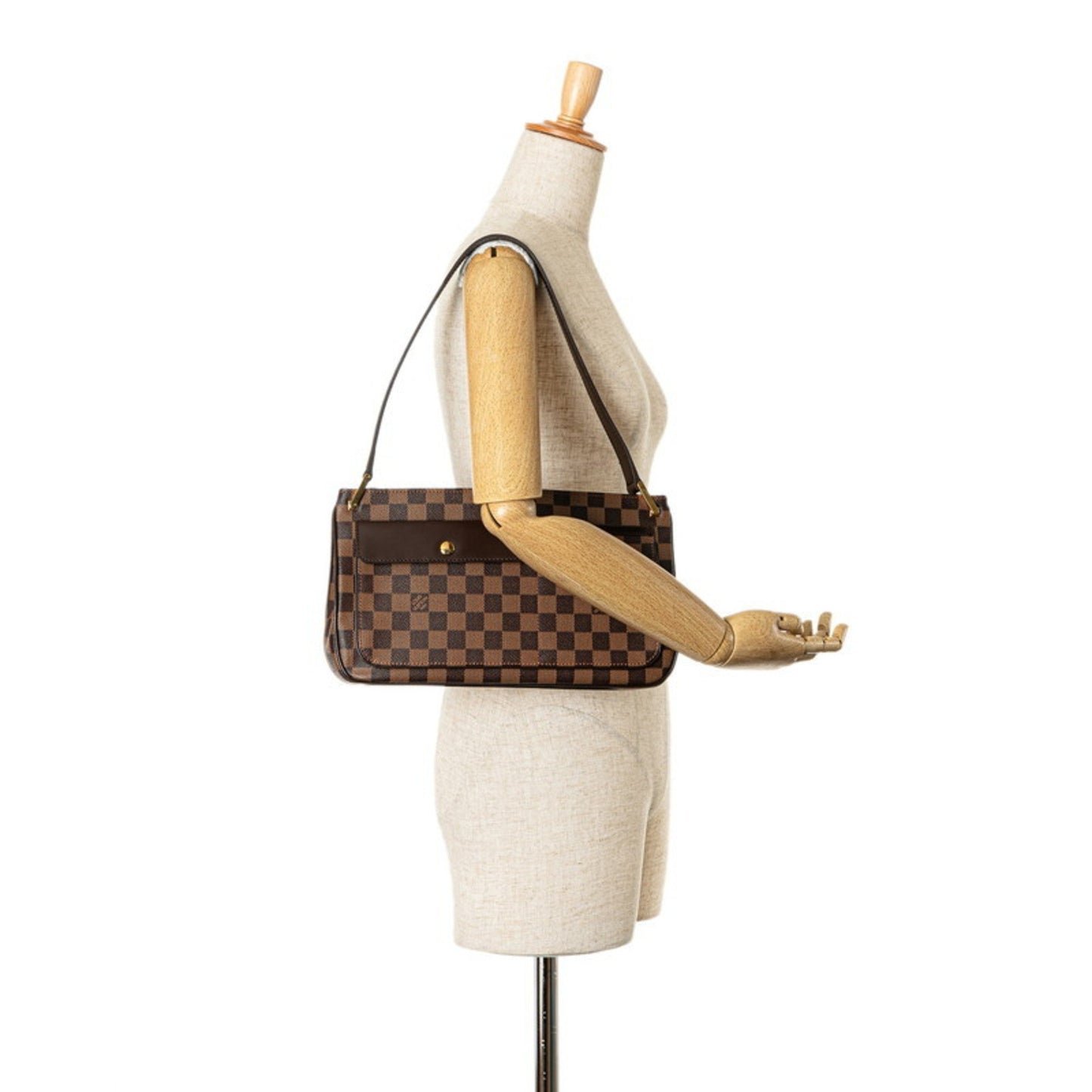 Louis Vuitton Aubagne, Brown, Canvas, shoulder