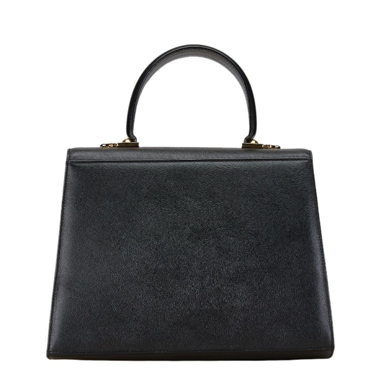 Salvatore Ferragamo Gancini, Black, Leather, handbag