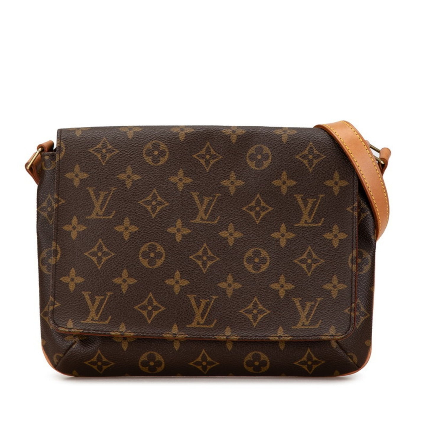 Louis Vuitton Musette Tango, Brown, Canvas, shoulder