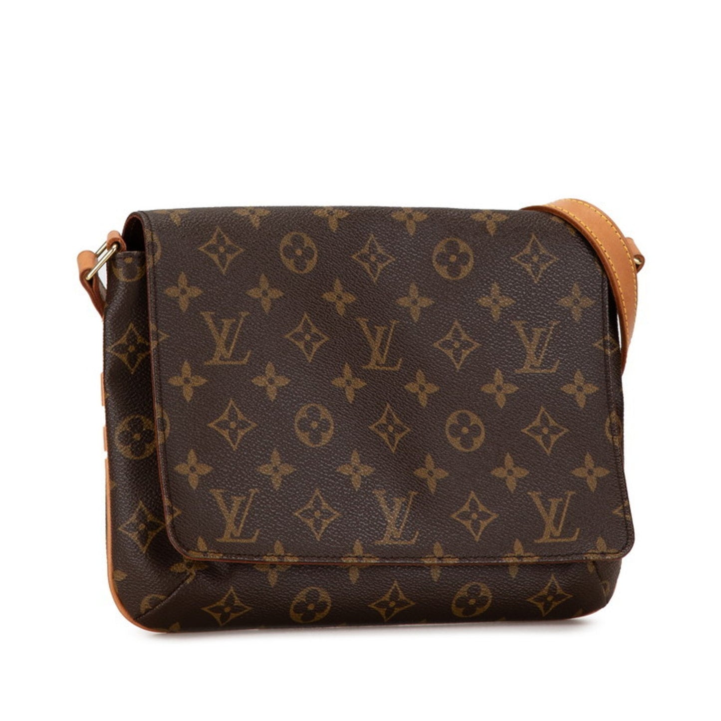 Louis Vuitton Musette Tango, Brown, Canvas, shoulder