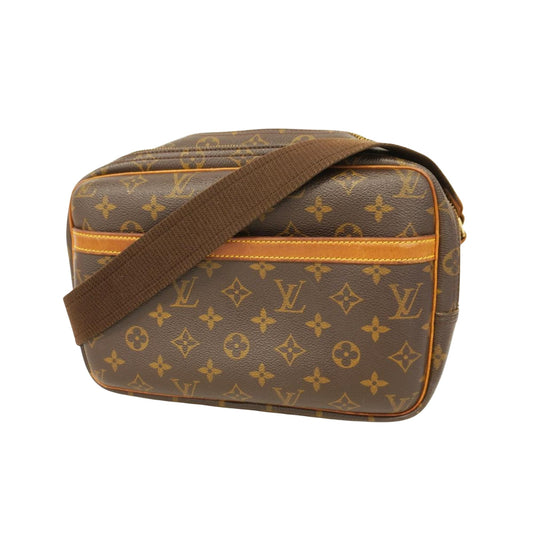 Louis Vuitton Reporter, Brown, Canvas, shoulder