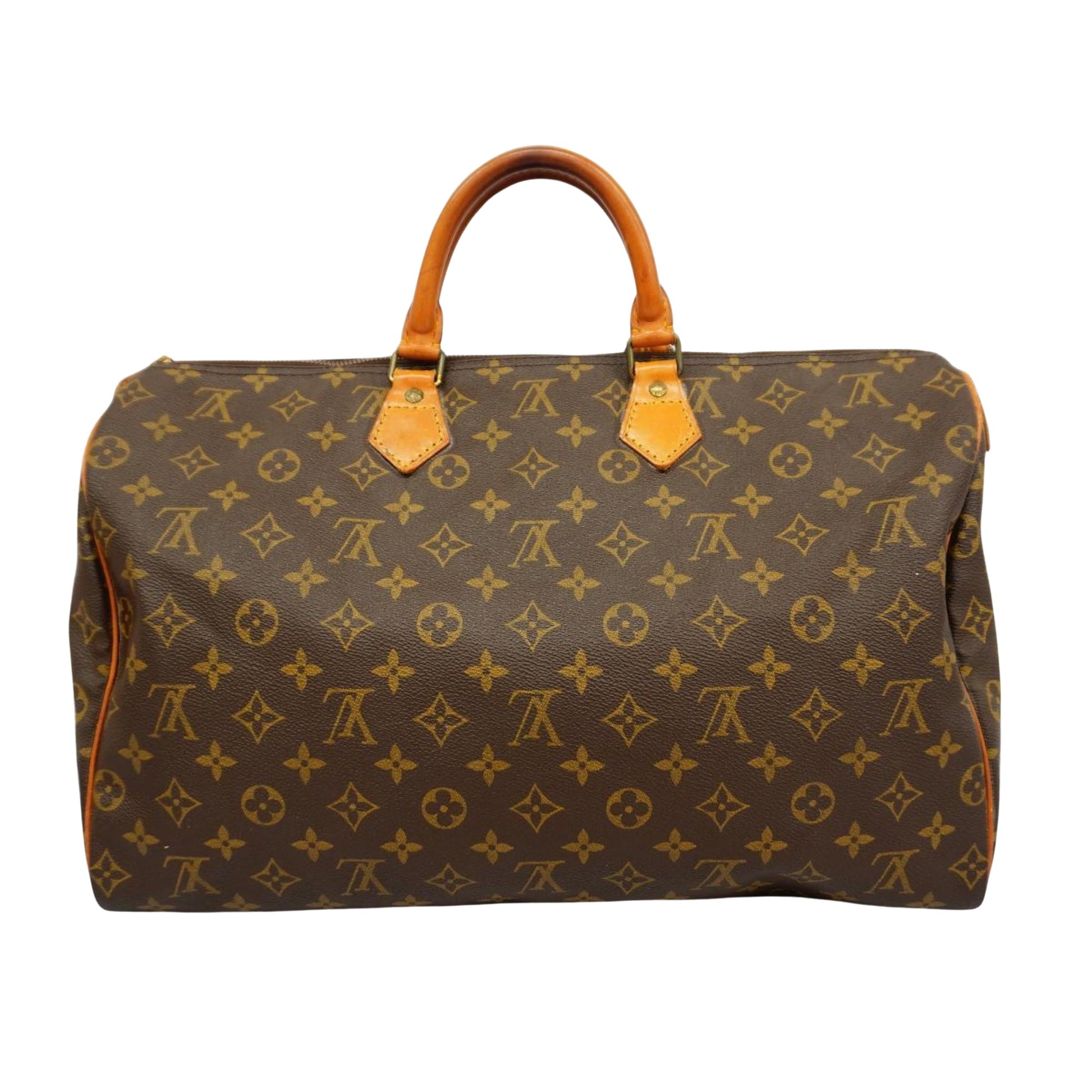 Louis Vuitton Speedy 35, Brown, Canvas, handbag