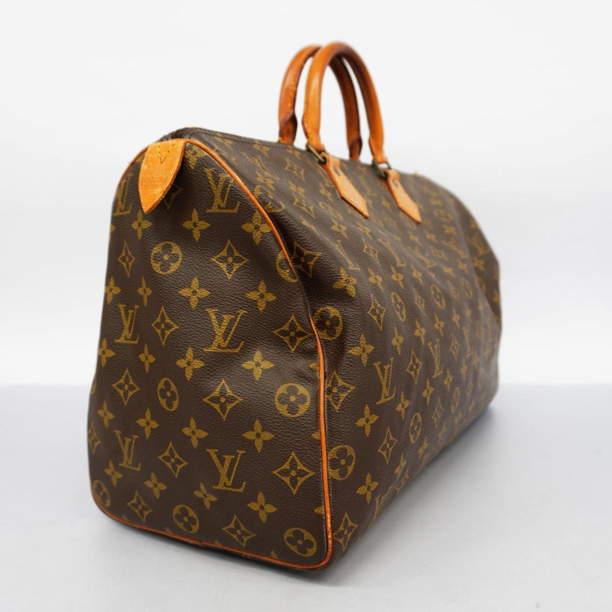 Louis Vuitton Speedy 35, Brown, Canvas, handbag