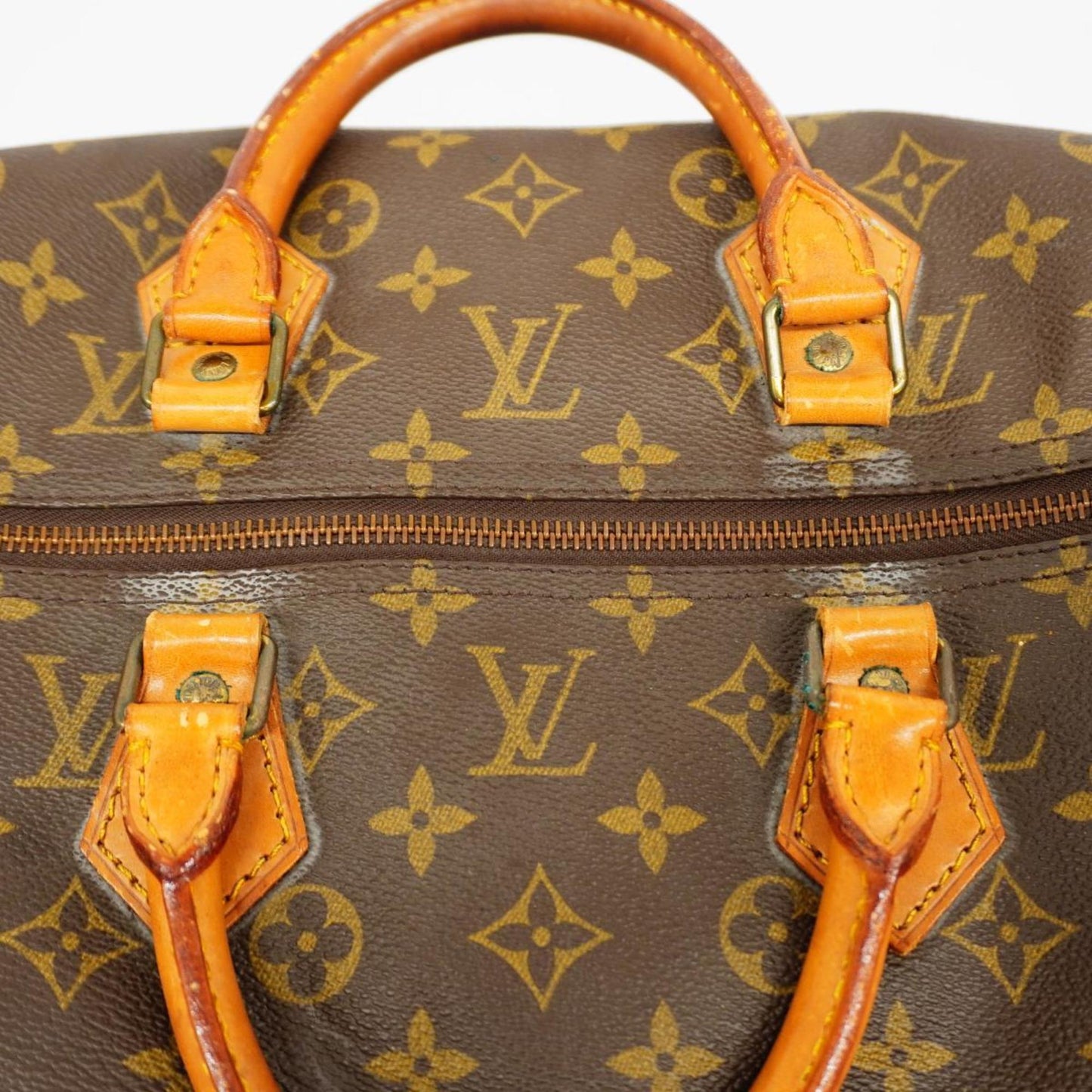 Louis Vuitton Speedy 35, Brown, Canvas, handbag