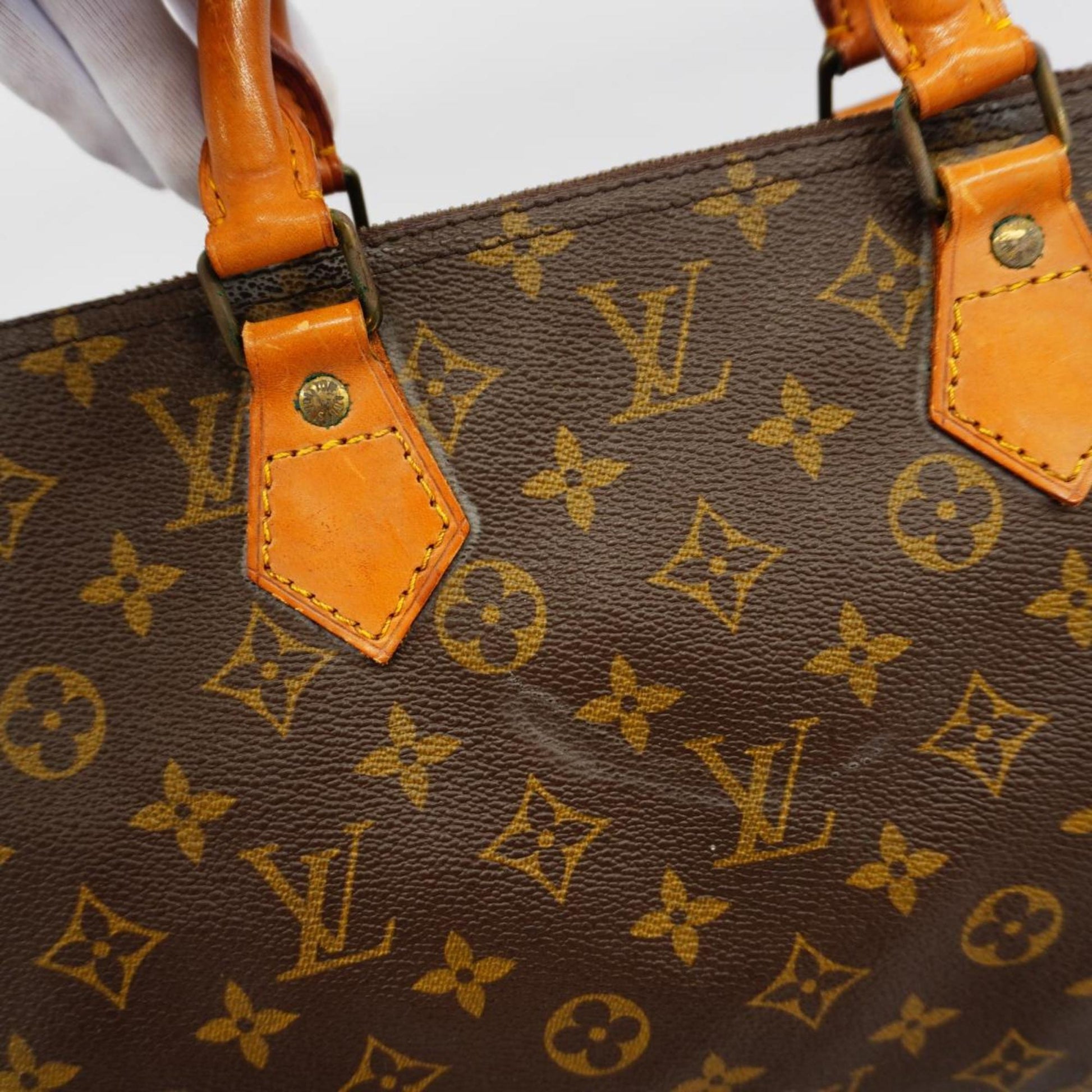 Louis Vuitton Speedy 35, Brown, Canvas, handbag