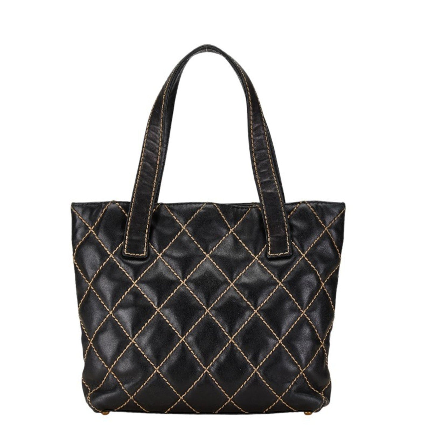 Chanel Wild stitch, Black, Leather, tote