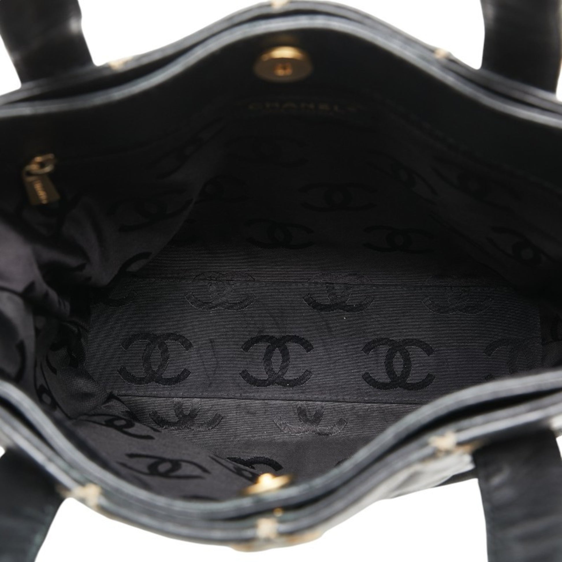 Chanel Wild stitch, Black, Leather, tote