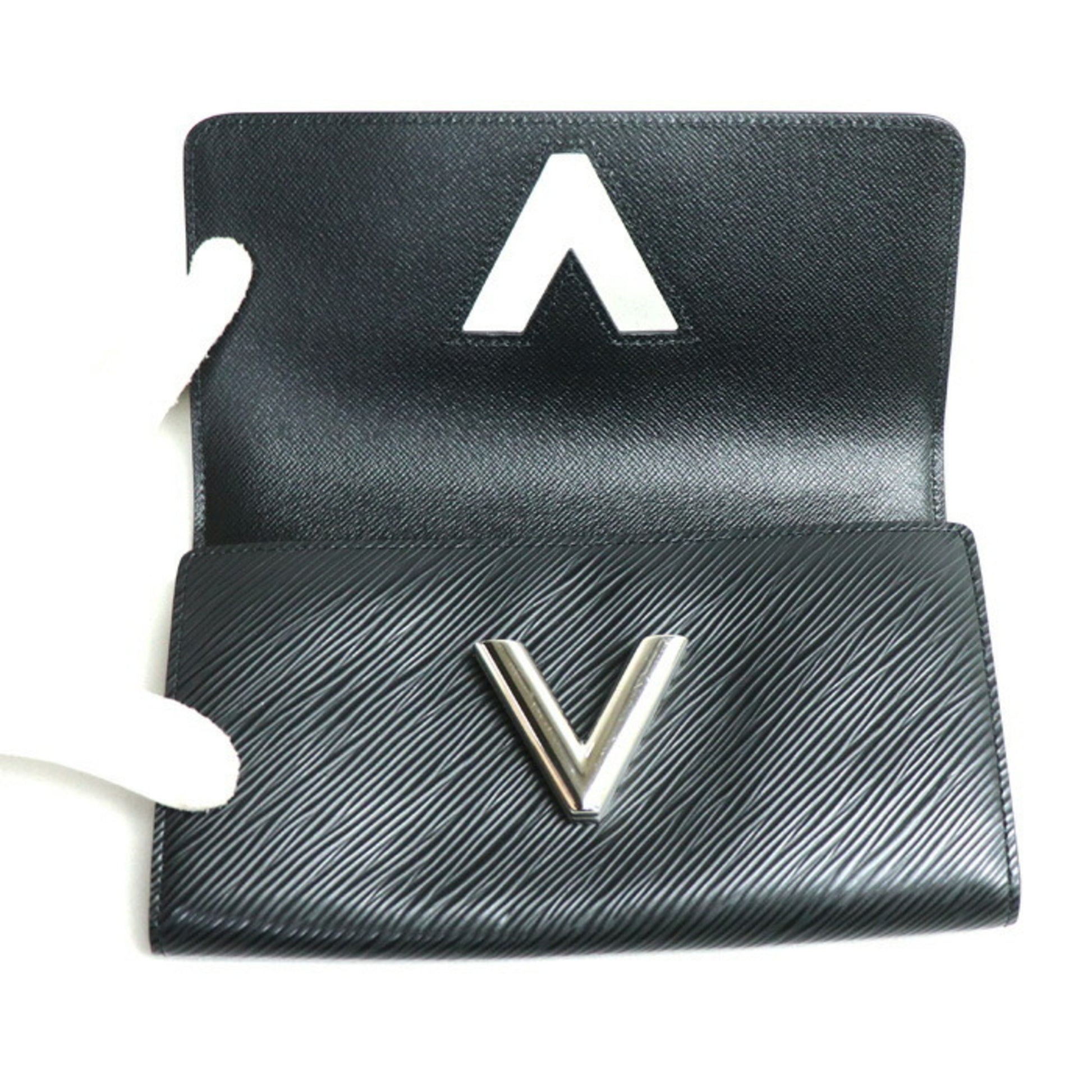 Louis Vuitton Twist, Black, Leather, wallet