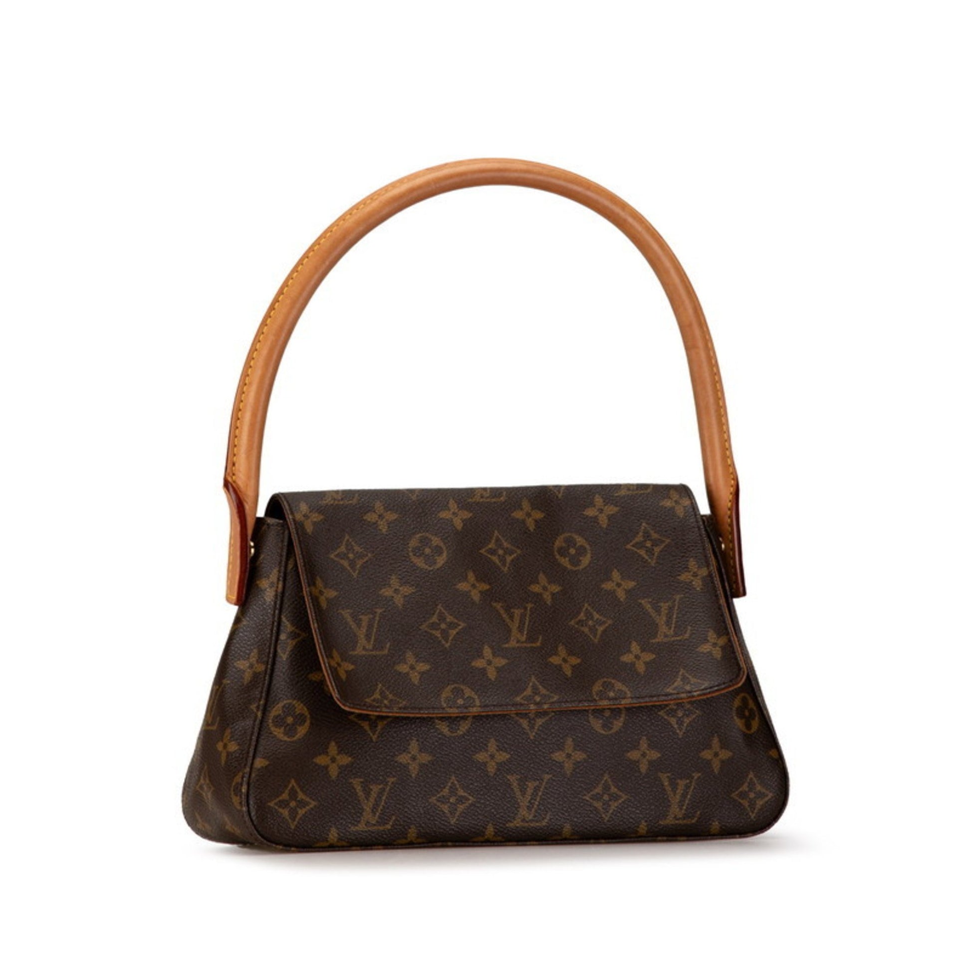 Louis Vuitton Looping, Brown, Canvas, handbag