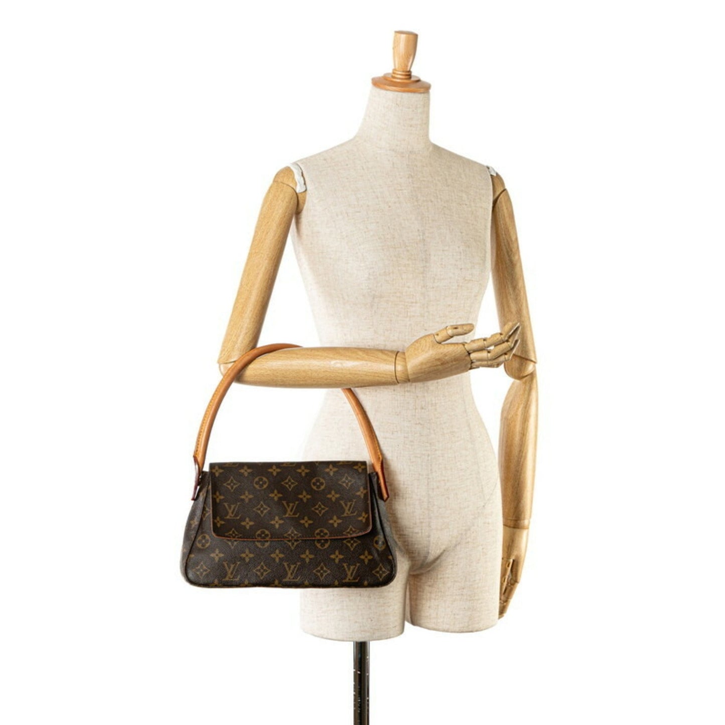 Louis Vuitton Looping, Brown, Canvas, handbag