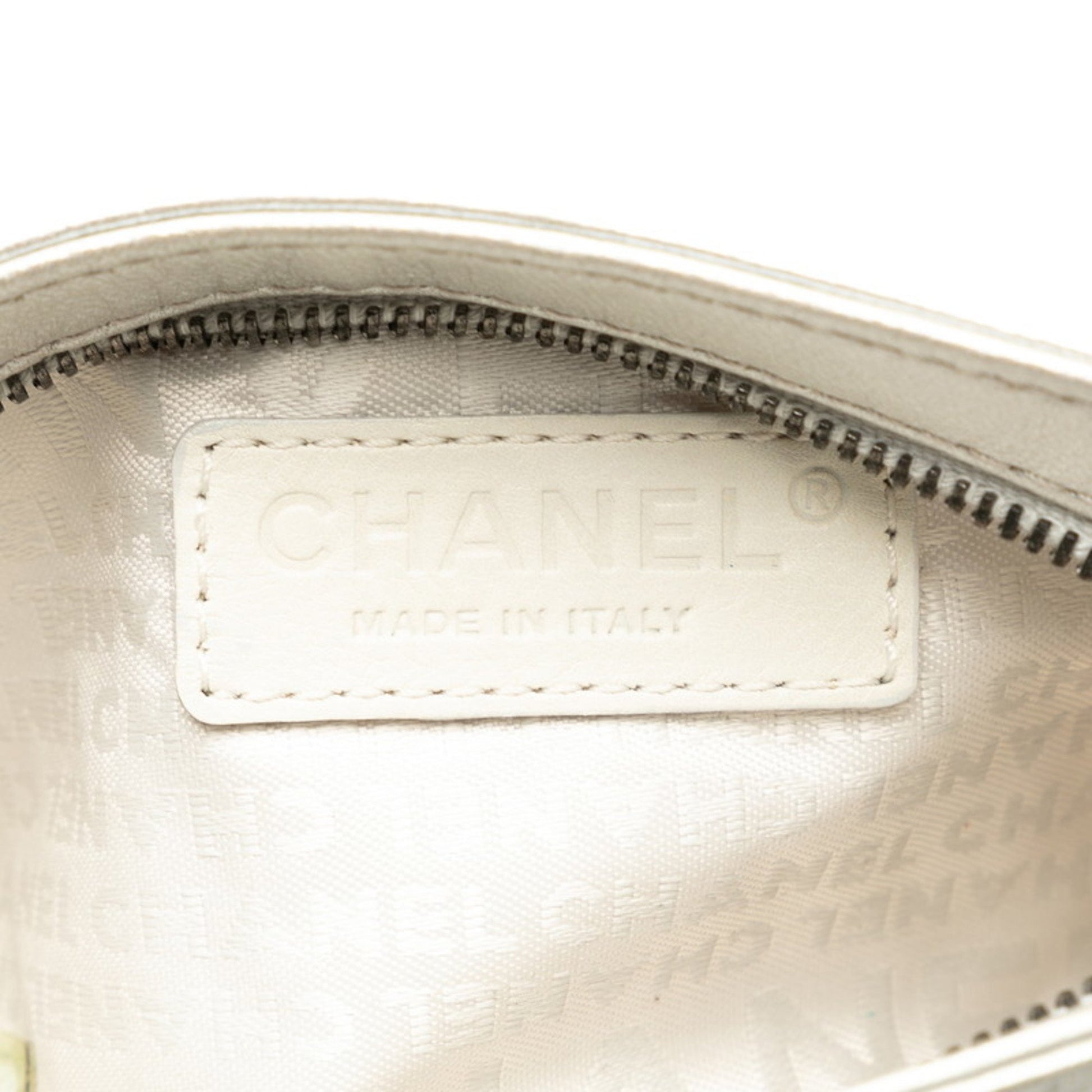 Chanel Camellia, Silver, Leather, handbag