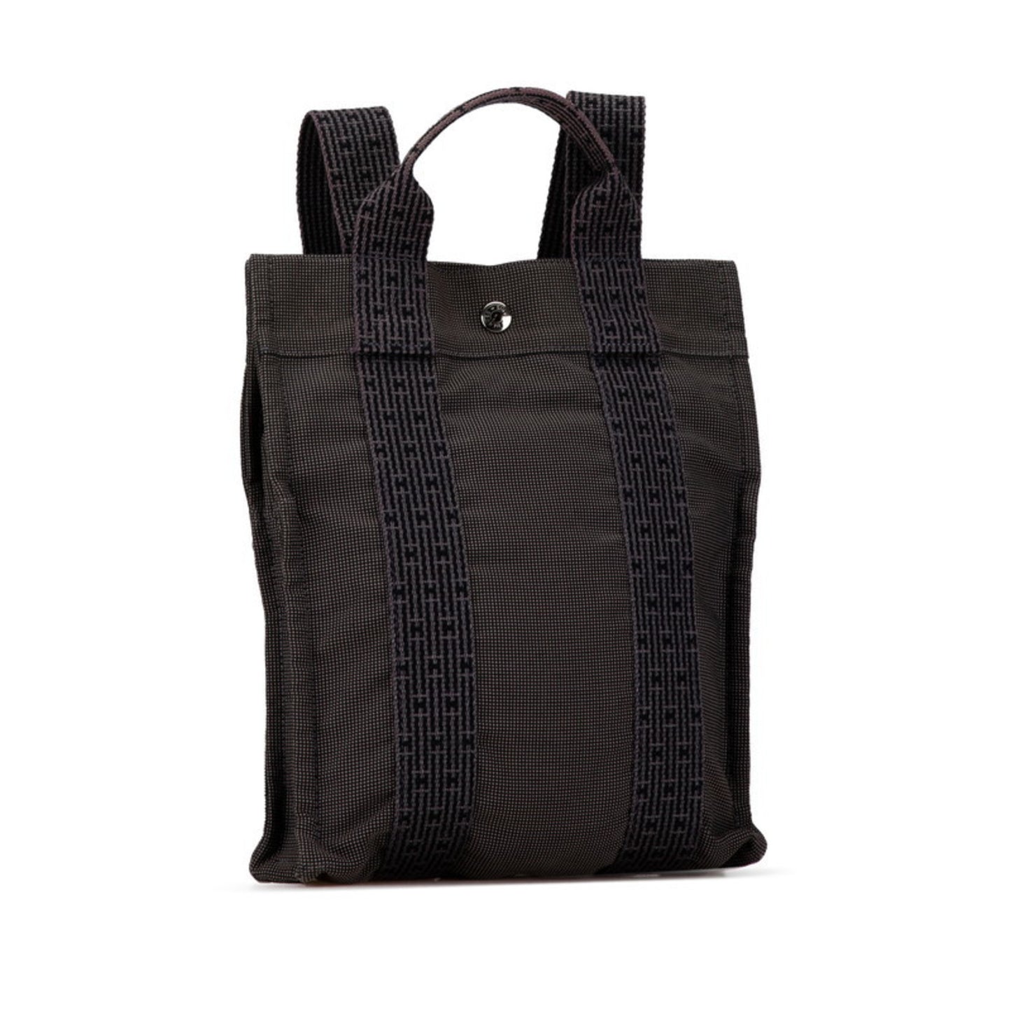 Hermès Herline, Grey, Canvas, backpack