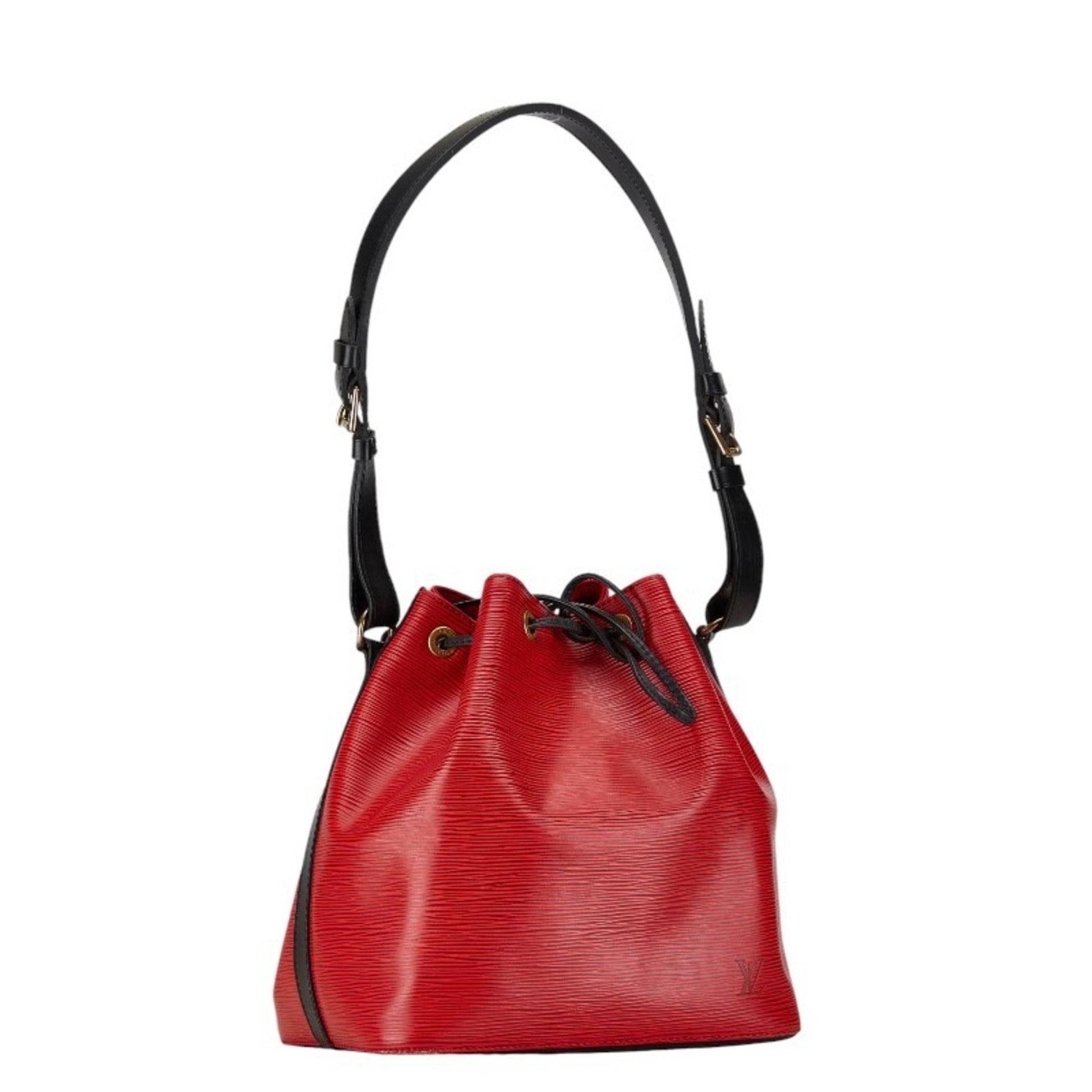 Louis Vuitton Noé, Red, Leather, shoulder