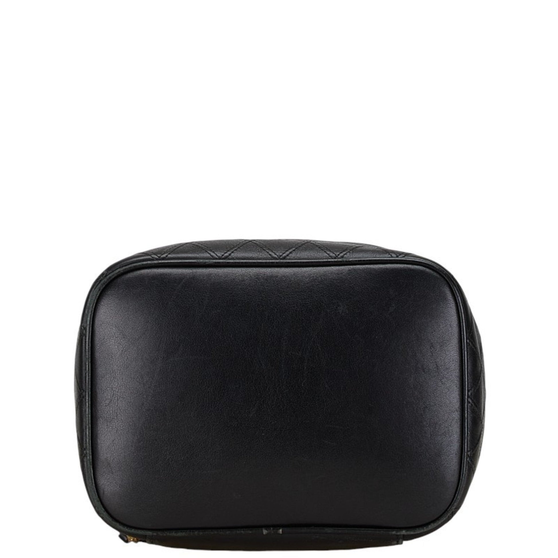 Chanel Vanity, Black, Leather, handbag