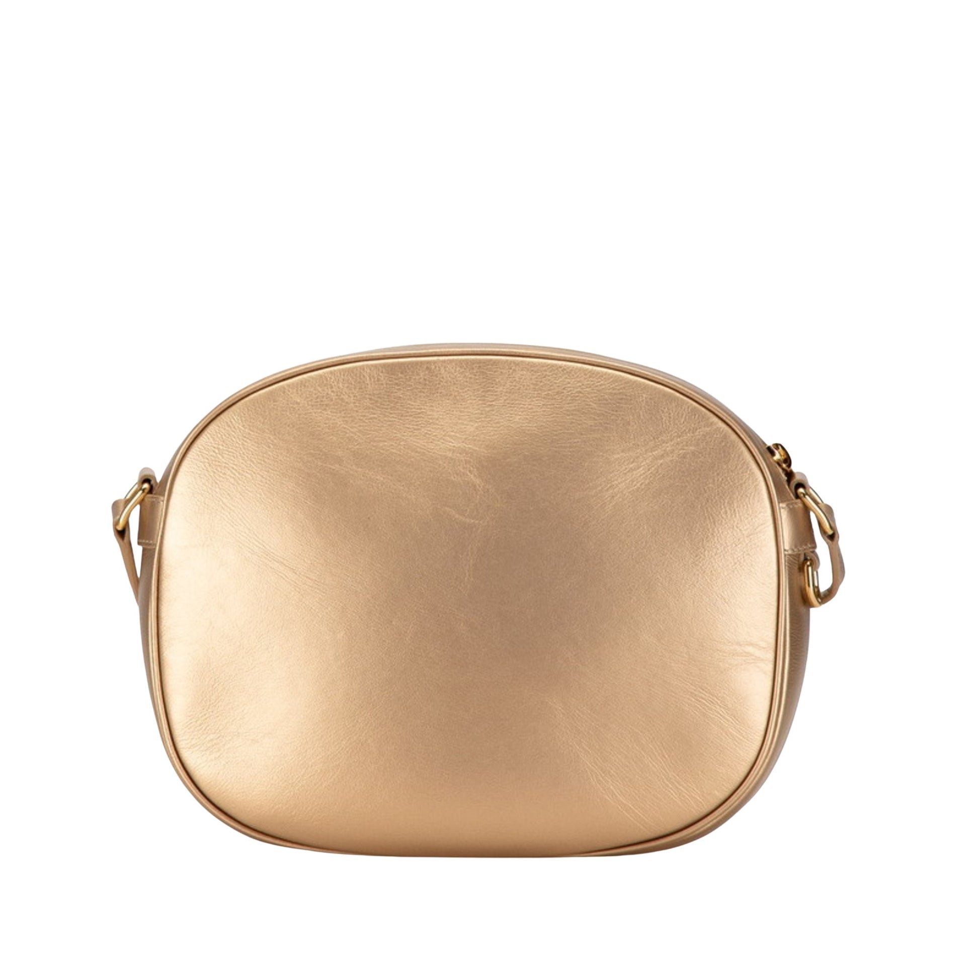 Céline C charm, Gold, Leather, shoulder