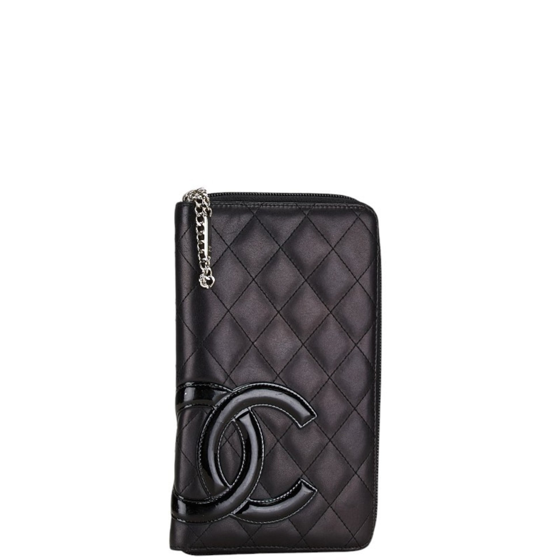 Chanel Cambon, Black, Leather, wallet